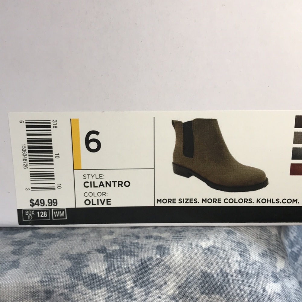 Sonoma Cilantro Olive Faux Suede 5”Tall Round Toe Ankle Zip Boots WMS 6M🌟NIB🌟 - Picture 10 of 10